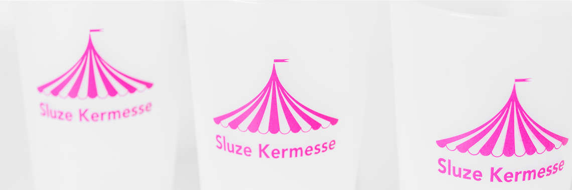 Bedrukte Herbruikbare festivalbekers Sluze Kermesse