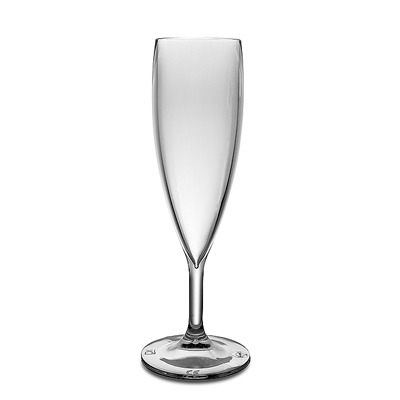 1x Champagneglas 16cl Glashelder Kunststof Onbreekbaar