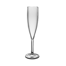 1x Champagneglas 9cl Glashelder Kunststof Onbreekbaar