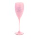 1x Roze Champagneglas 17cl uit kunststof met tekst Save Water Drink Champagne
