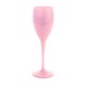 1x Roze Champagneglas 17cl uit kunststof met tekst A Beautiful Day Asks For A Beautiful Drink