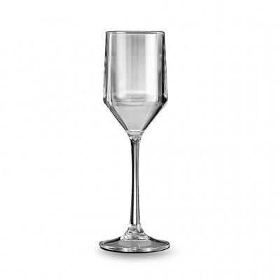 6x Plastic Champagneglazen Glashelder 17cl Litore - Onbreekbaar