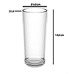 1x Kunststof Longdrinkglas Glashelder 0.33 l Ø 6 cm · 14.6 cm